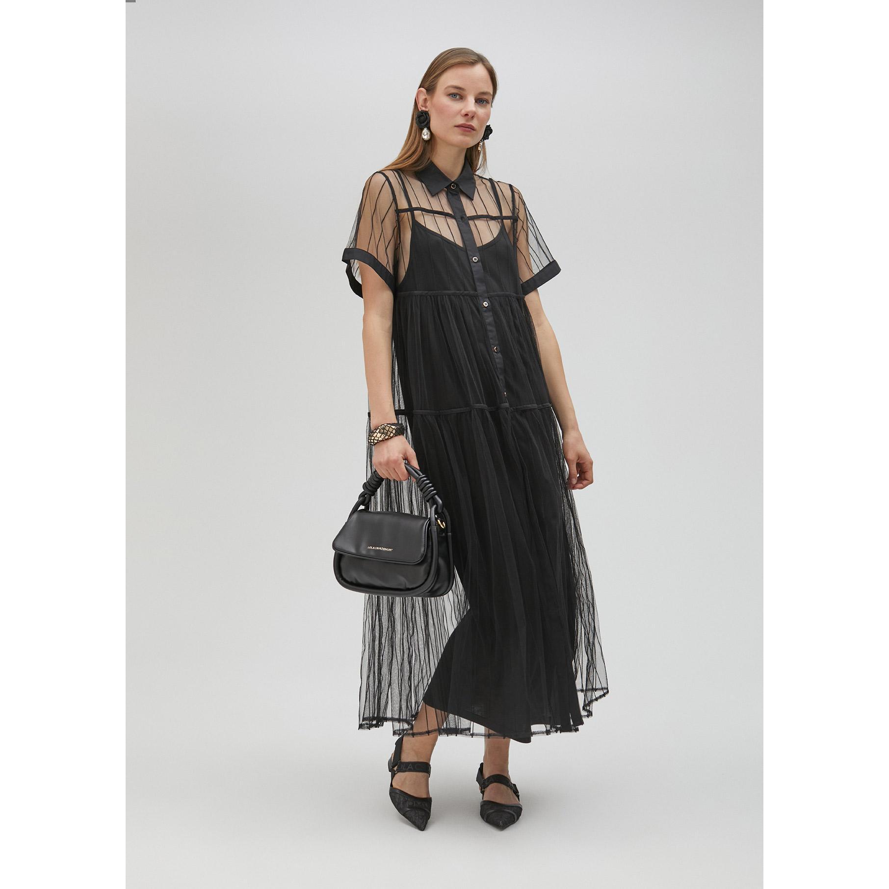 Vestito nero in tulle