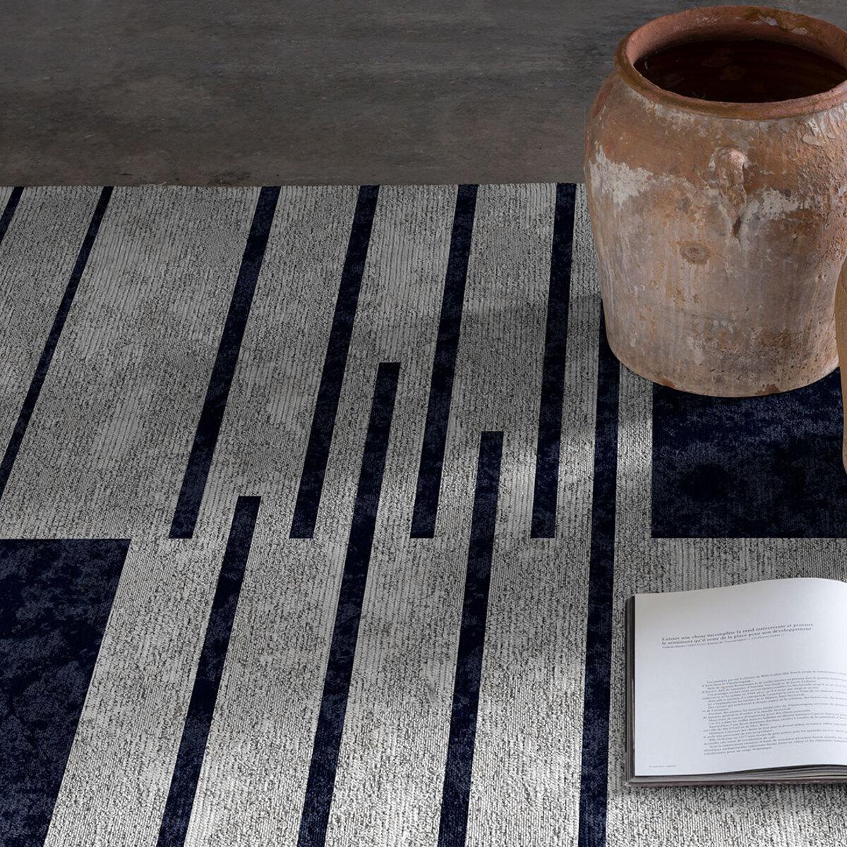 Alfombra decorativa TOKIO azul. Varias medidas disponibles.