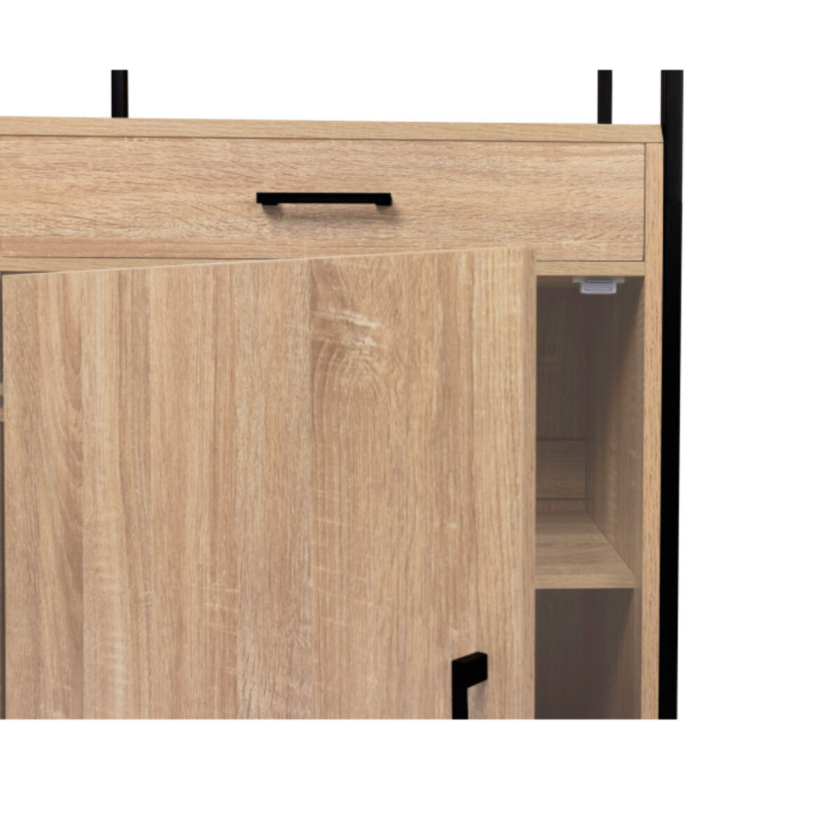 Vaisselier industriel Memphis - Bois / Noir