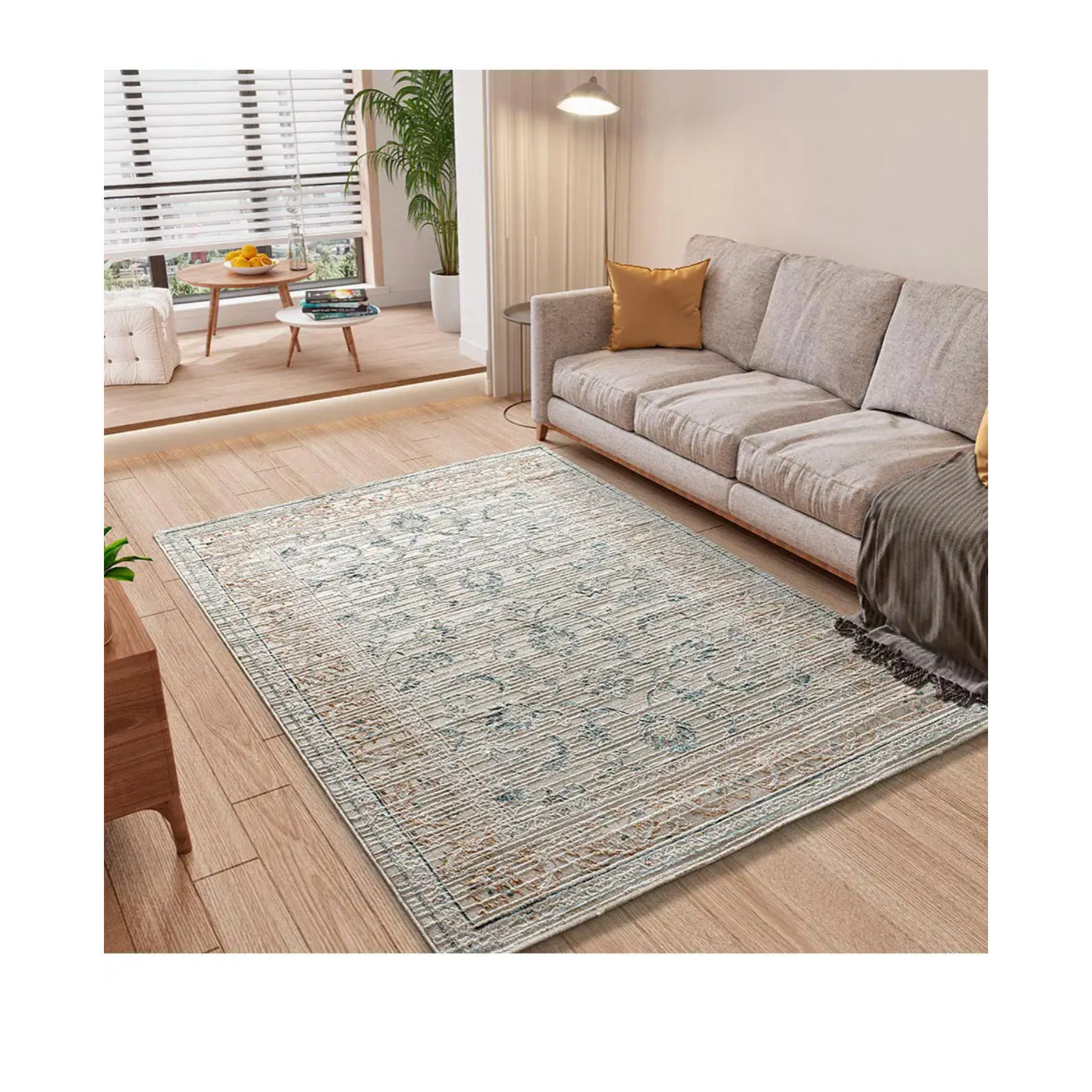KEOPS Alfombra vintage con relieve multicolor, varias medidas disponibles.