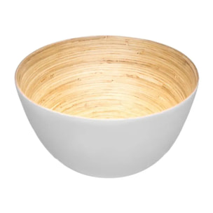 Saladier D17cm bambou blanc