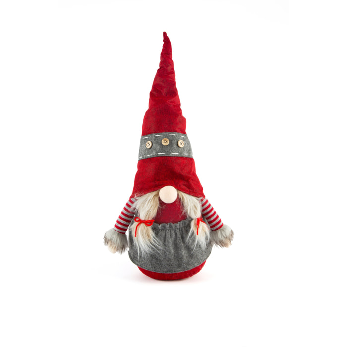 Gnomo con trecce fermaporta Excelsa – Gnomo, Poliestere multicolore