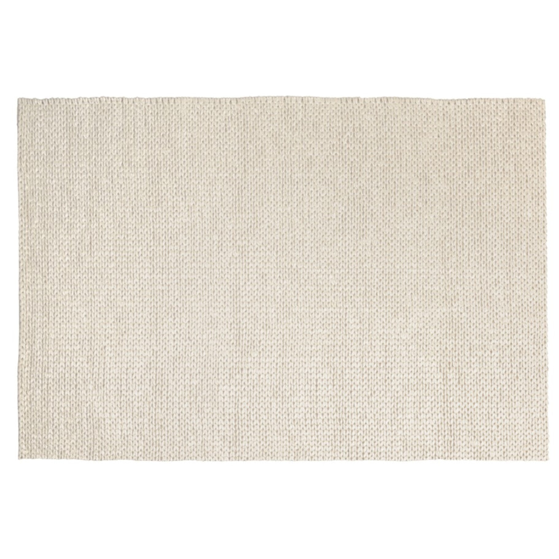 QUENTIN - Tapis rectangulaire 160x230cm en laine tissée couleur écru