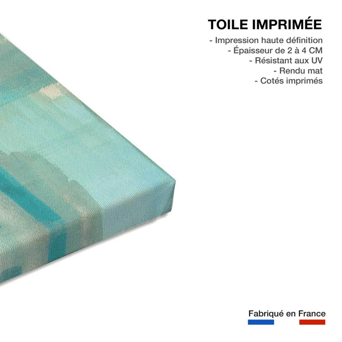 Tableau abstrait Liquide bleu Toile imprimée