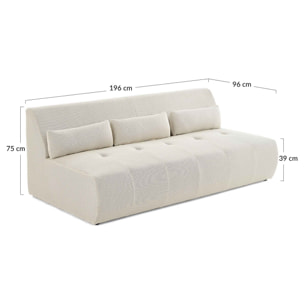 Onyx - canapé droit 3 places - en tissu mailles 3D - Gris clair