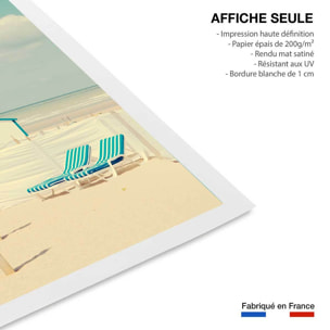 Poster cabanes turquoise Affiche seule