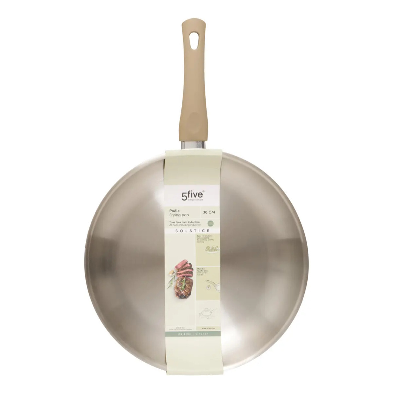 Poêle Solstice D30cm aluminium beige