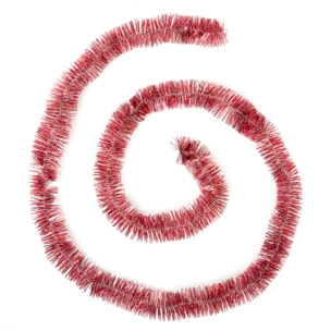 Guirlande de Noël Holographique Bord Festonné 50 x 4 x 2 M Rose