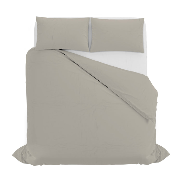 PARURE COPRIPIUMINO ELEGANT MADE IN ITALY MICROFIBRA- GRIGIO MATRIMONIALE