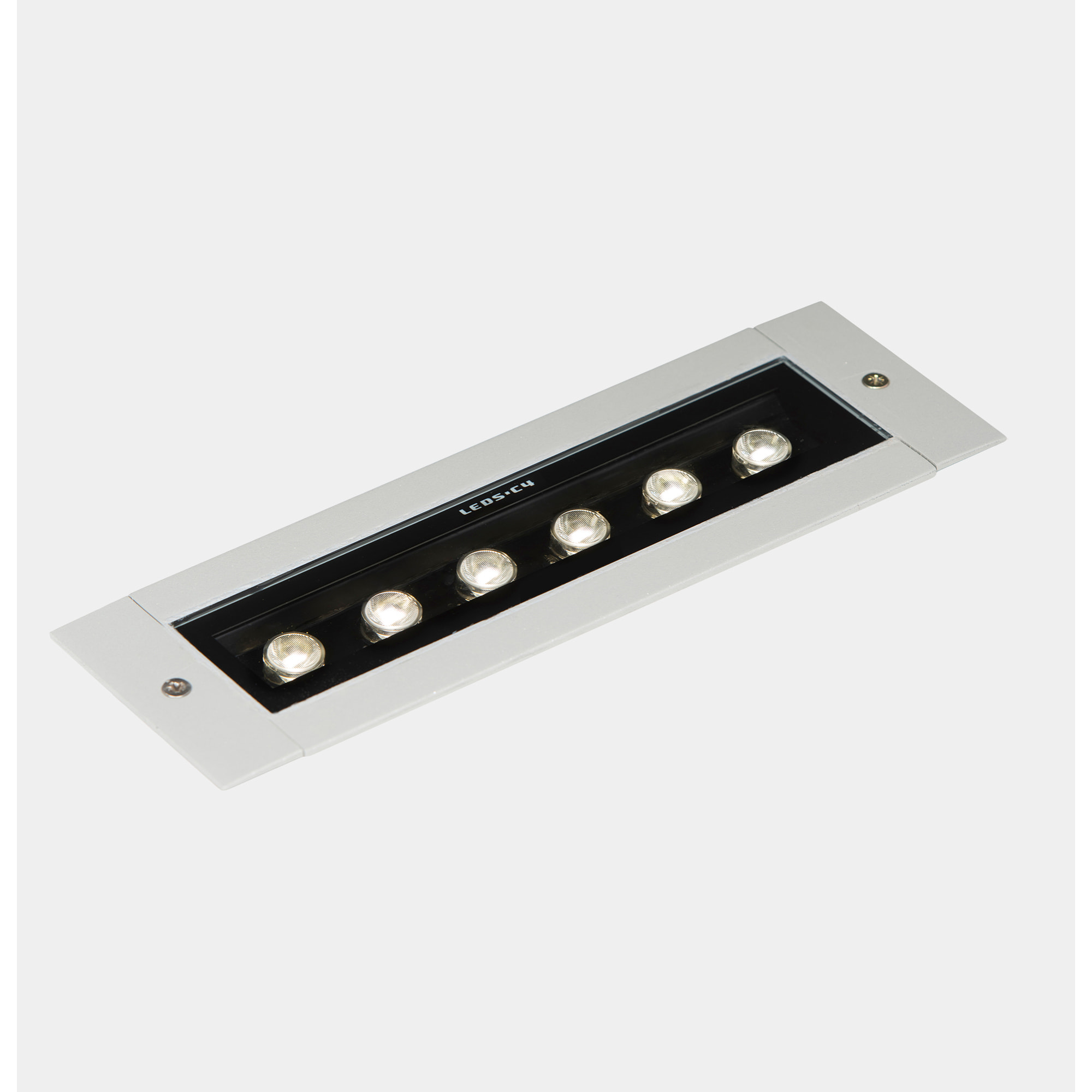 LEDS C4 Convert Recessed 330mm  sistema lineal empotrado de uso exterior con luz led en blanco neutro 4000K en color gris