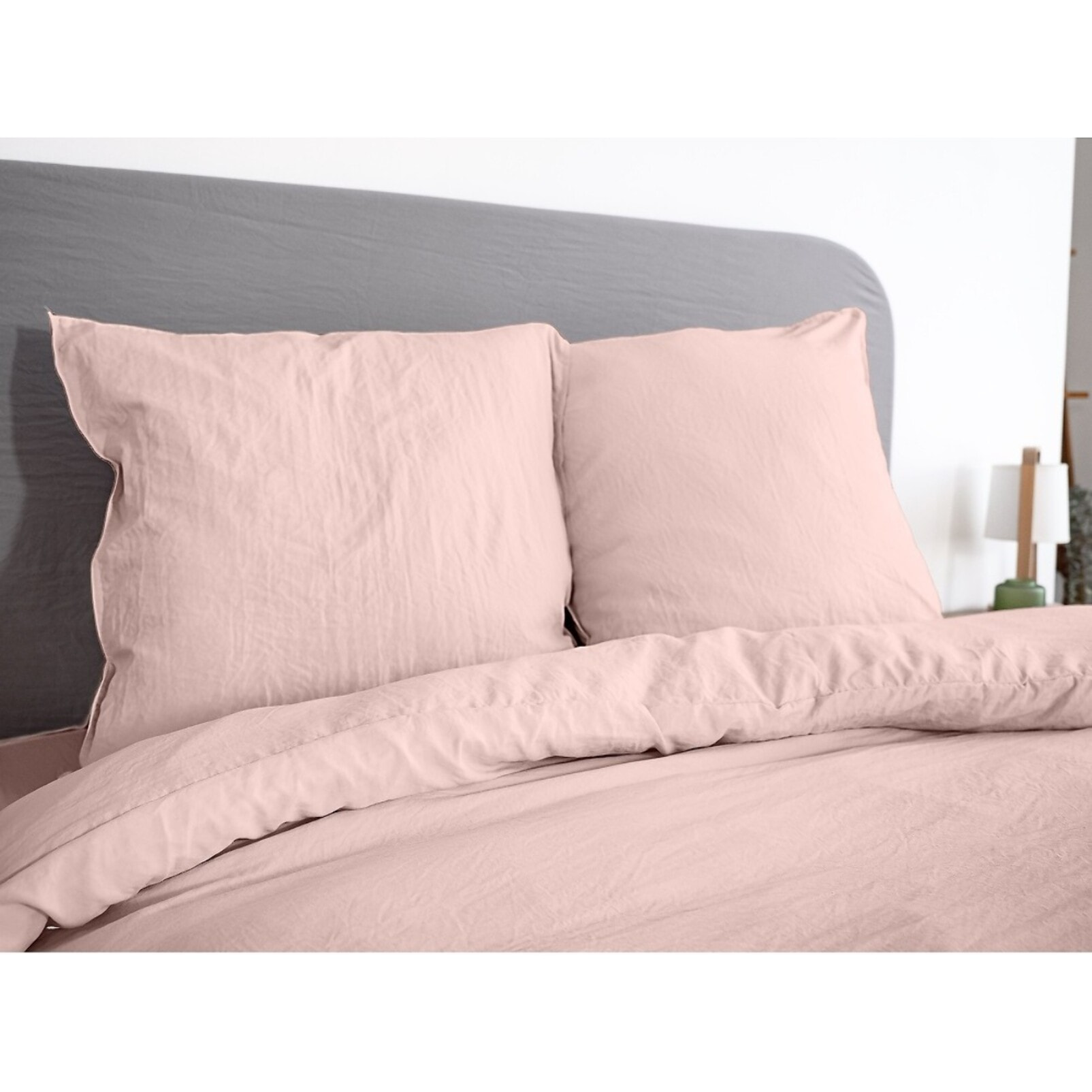 Parure Microfibre Lavee Rose Poudre