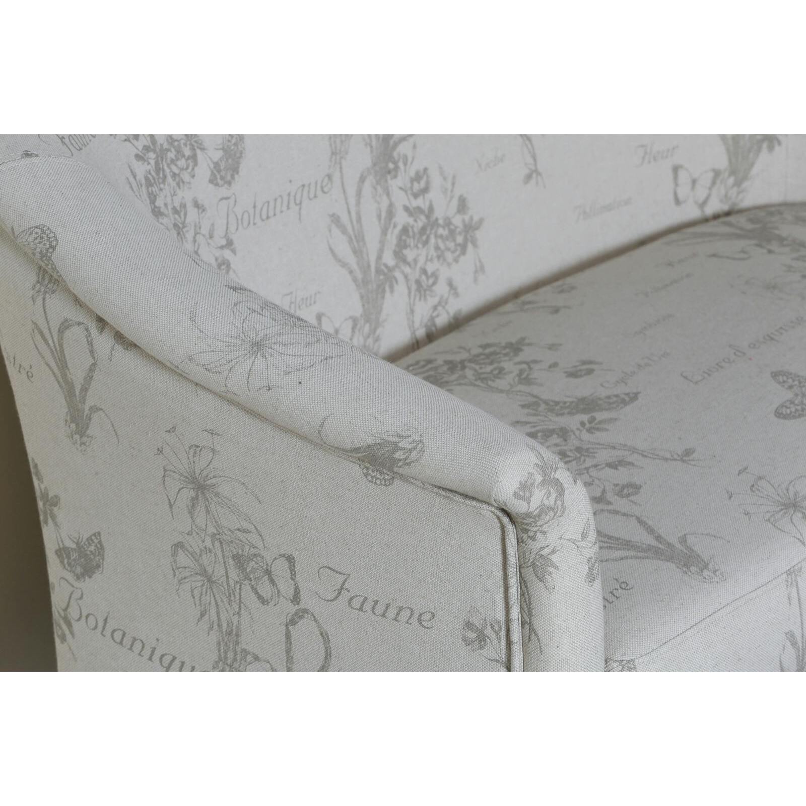 Banquette cabriolet 2 places tissu papillon gris MIRA