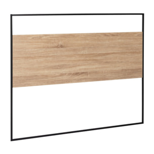 Tête de lit Memphis bois et noire avec fixation murale 145cm