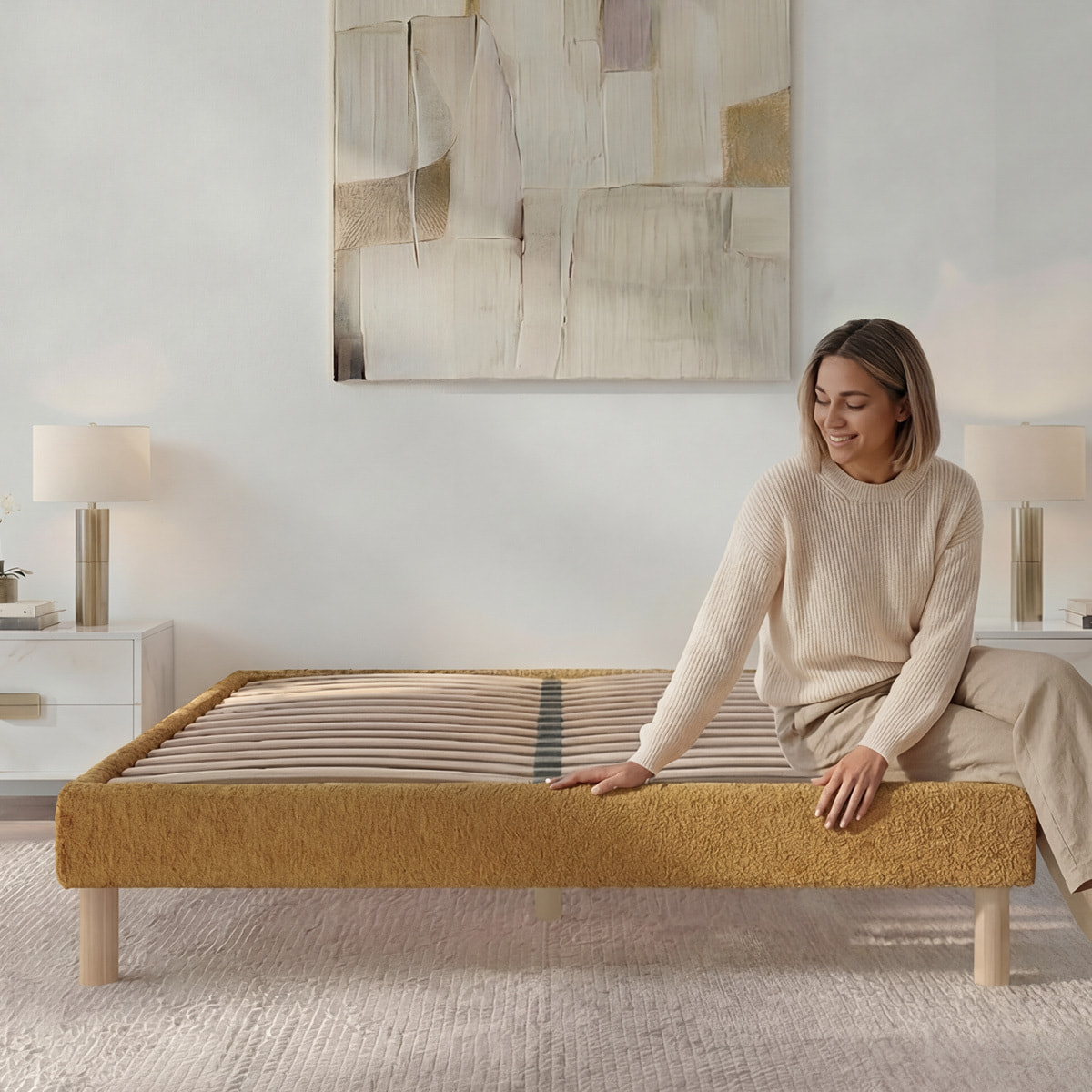 Sommier en Kit | 2 Places | laine bouclée