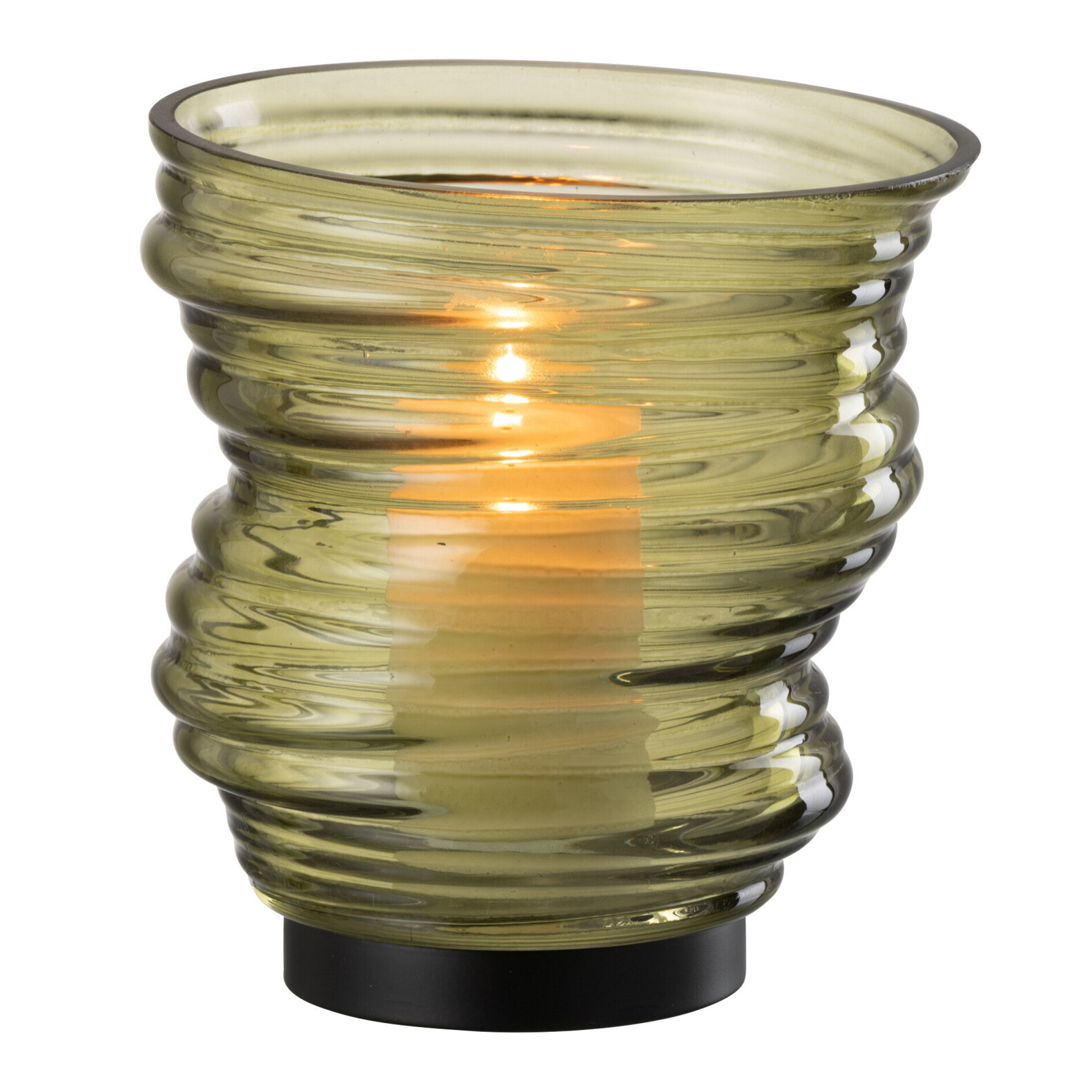 J-Line vase Tornado - verre - vert - small - Ø 16 cm