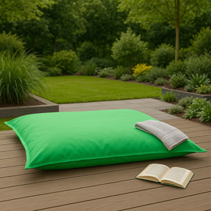 Pouf rectangulaire d'extérieur XXL 180x140cm vert THIES
