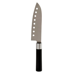 Cuchillo agujeros acero mango negro 30cm
