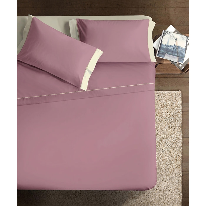 Completo letto Double-Color 1 Piazza Malva/Panna