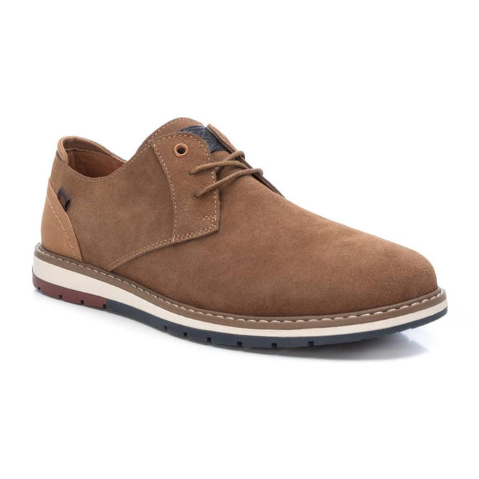 Zapato blucher/derby de piel camel