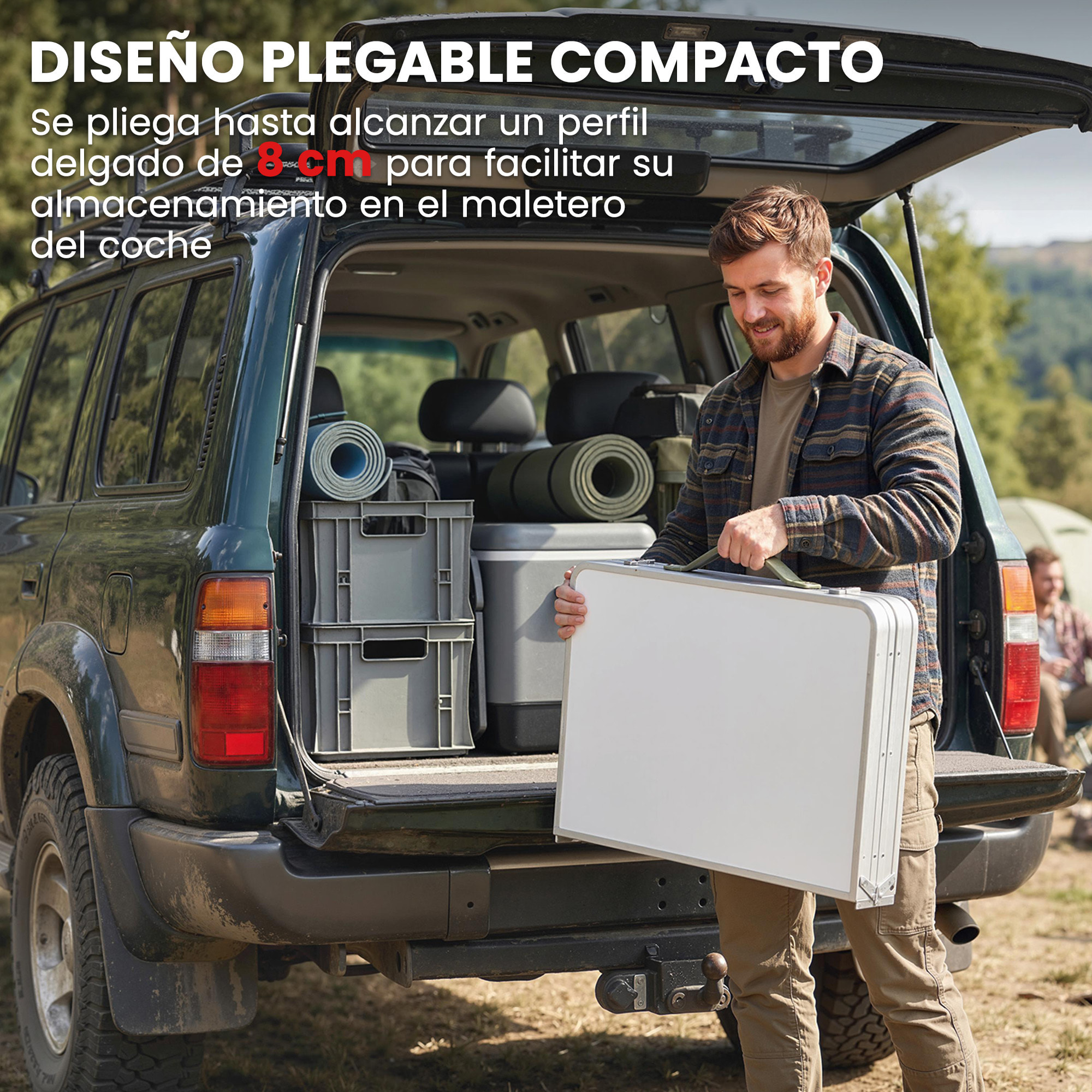 Mesa de Cocina de Camping Plegable, Mueble de Cocina de Camping Portátil con Armario de Tela Oxford, Marco de Aluminio, para Picnic, BBQ y Actividades al Aire Libre, 120x47x70 cm, Plateado