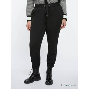 Fiorella Rubino - Pantalones joggers de tejido scuba crepé - Negro