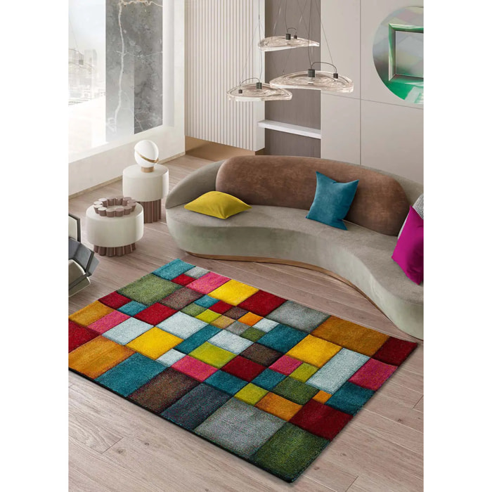 Alfombra geométrica Harlequin Multicolor, varias medidas disponibles