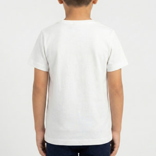 T-shirt maniche corte con stampa logo multicolor