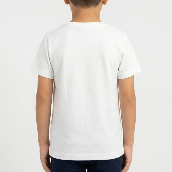 T-shirt maniche corte con stampa logo multicolor