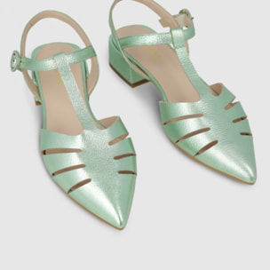 ZAPATOS PLANOS VERDES AMELO