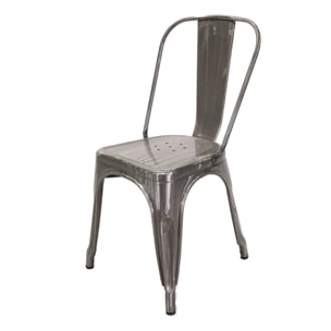 Sedia New Bristol Vacchetti in ferro galvanizzato cm43x43h45/84