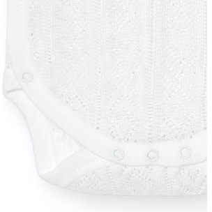 Body cruzado bebé sin mangas perlé