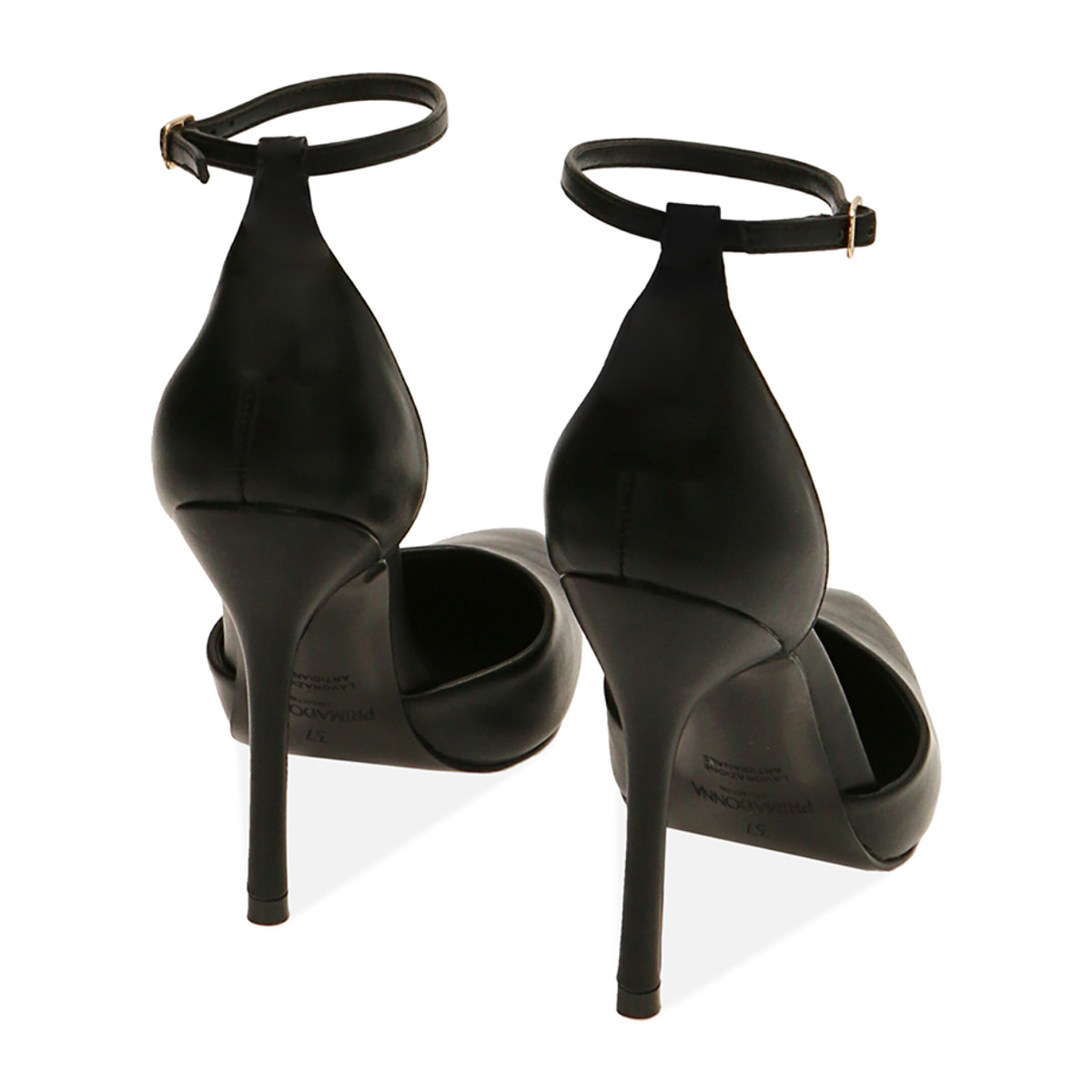 Décolleté nere con cinturino, tacco 10,5 cm