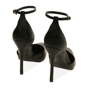 Décolleté nere con cinturino, tacco 10,5 cm