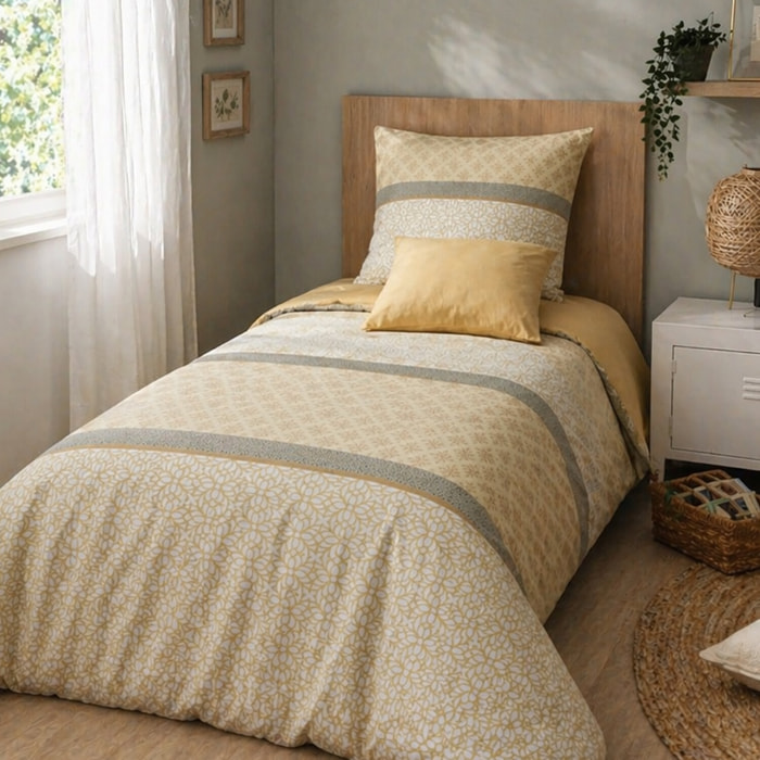 Parure de couette 2pcs 100% microfibre 55gsm sofra naturel