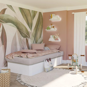 Canapé básico 90x190 cm en blanco Luxury 3D Blanco