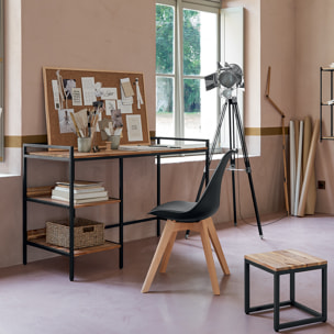 Chaise "Baya" noire - pieds en hêtre