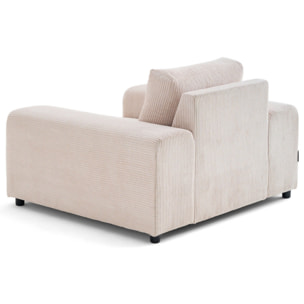 Garance - fauteuil en velours côtelé - Beige