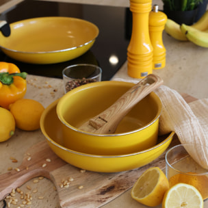 Batterie de cuisine 5 pièces en aluminium recyclé jaune