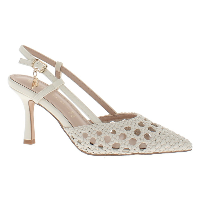 Marina Galanti Scarpe Donna Decollete Slingback Heeled 80 MG 1A128 Butter