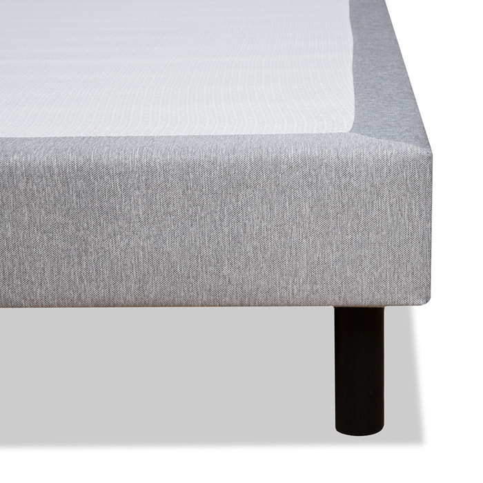 Sommier Tapissier en Kit gris Clémence - 2 Places