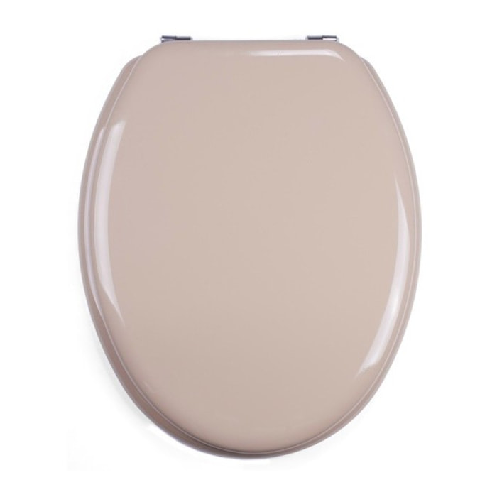 MSV Abattant WC MDF CLEO Beige - Charnières Inox