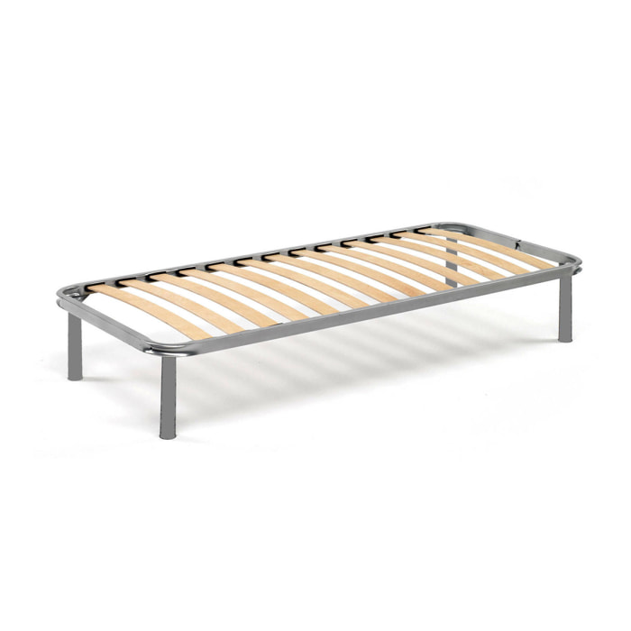 Rete letto singolo Amammata, Rete ortopedica in multistrato di betulla a 13 doghe, 100% Made in Italy, Cm 80x190h 34