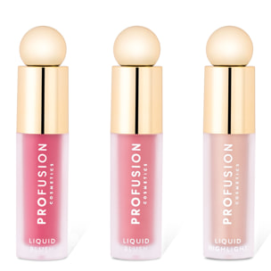 Glow Get Em! - Coffret 2 Blushs Liquides + 1 Highlighter Liquide