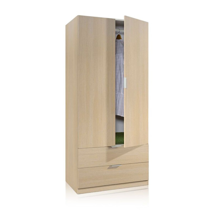 Armario Lark 2 Puertas 2 Cajones Roble
