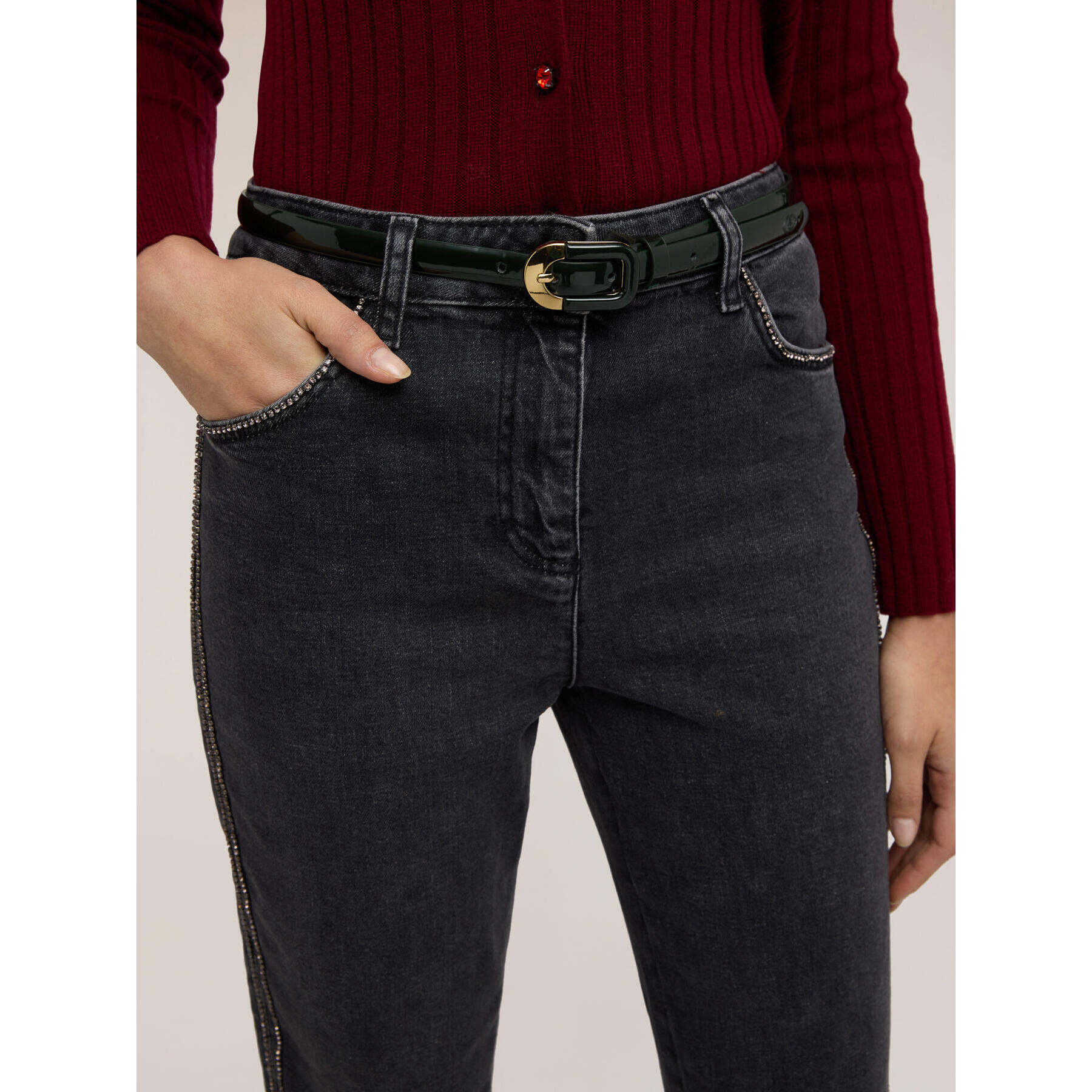 Motivi - Cinturón con hebilla metálica - Petrol Blue