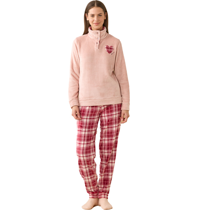 Pigiama donna coral articolo cuore. Noidinotte