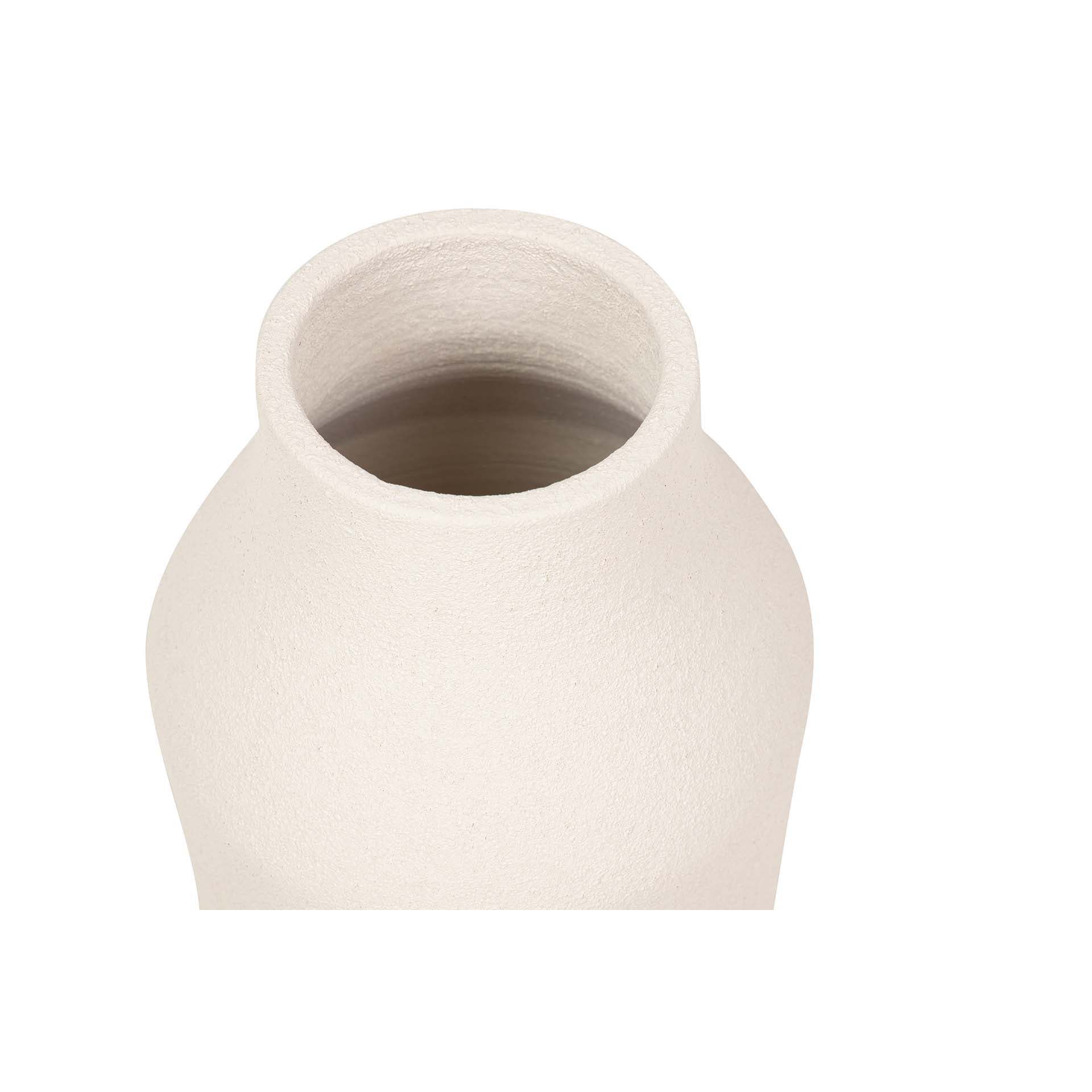 Florero Ceramica Beige 25x25x40 Cm