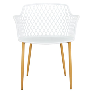 Fauteuil Exterieur Malaga Blanc - Lot De 4