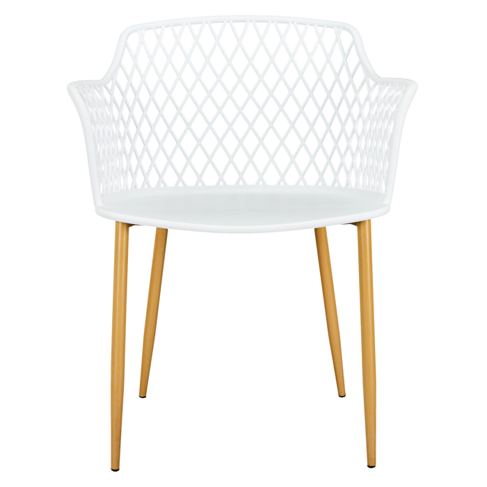Fauteuil Exterieur Malaga Blanc - Lot De 4