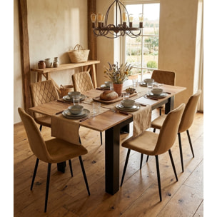 Tavolo allungabile Craft rovere e nero